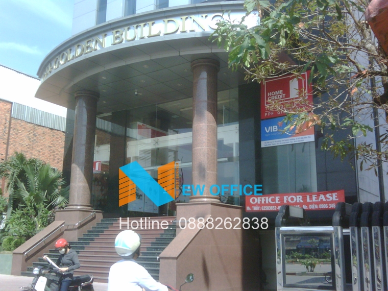 Mặt trước tòa nhà 194 Golden Building tại đường Điện Biên Phủ quận Bình Thạnh