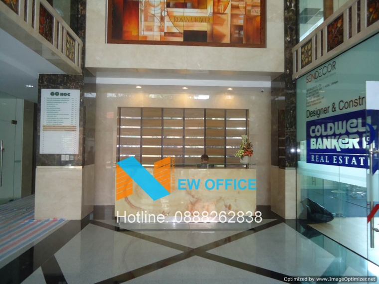 khu vực đại sảnh tiếp khách tòa nhà Rosana Building