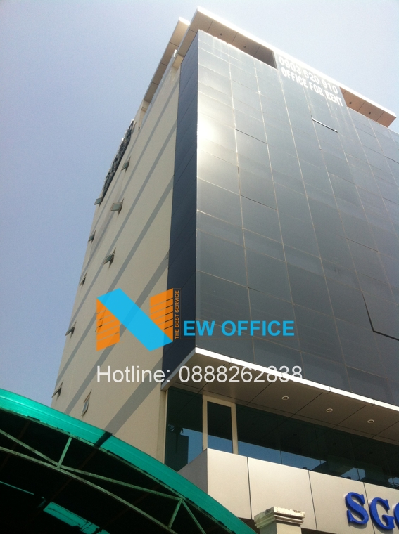 Mặt trước tòa nhà Sài Gòn Cửu Long Building tại đường Điện Biên Phủ quận Bình Thạnh