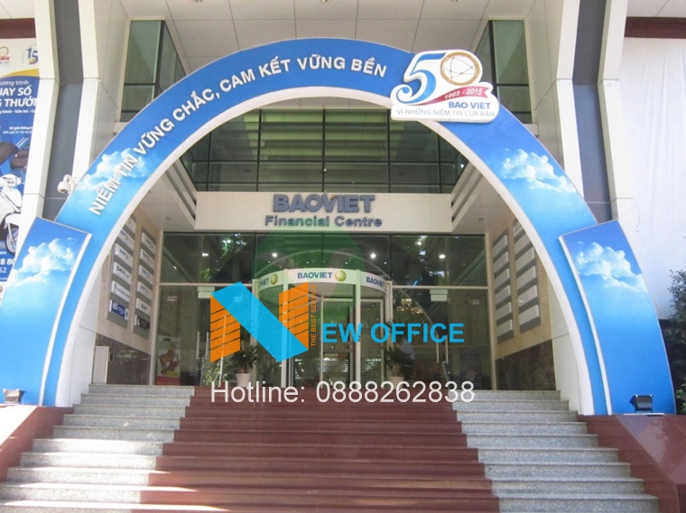 khu vực đi vào đại sảnh tòa nhà Bảo Việt Tower