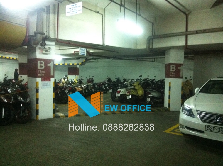 khu vực tầng hầm đậu xe tòa nhà SAIGON CENTER